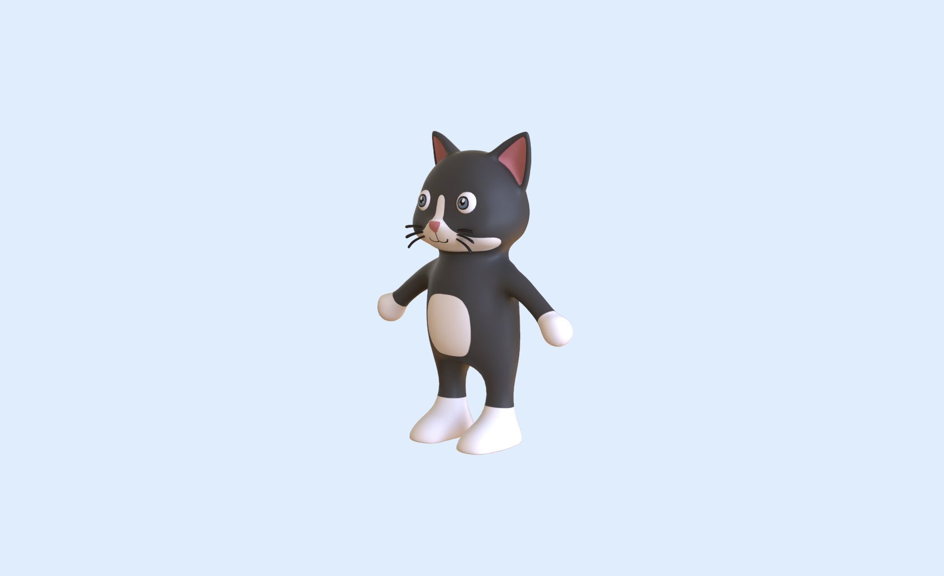 High-Quality 3D Cute Cat - Animated for Games Low-poly 3D model_5