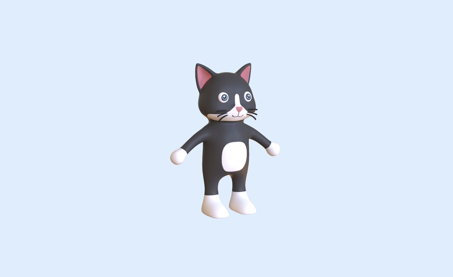 High-Quality 3D Cute Cat - Animated for Games Low-poly 3D model_11