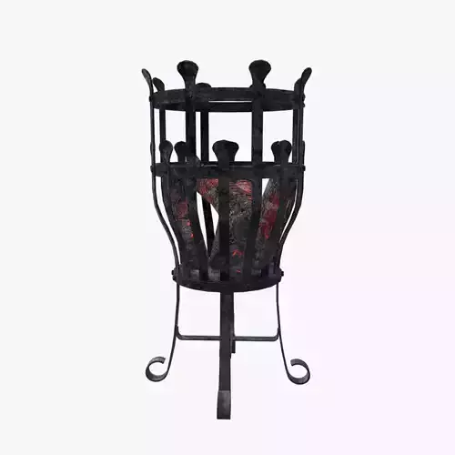 Medieval Torch V19 Low-poly 3D model