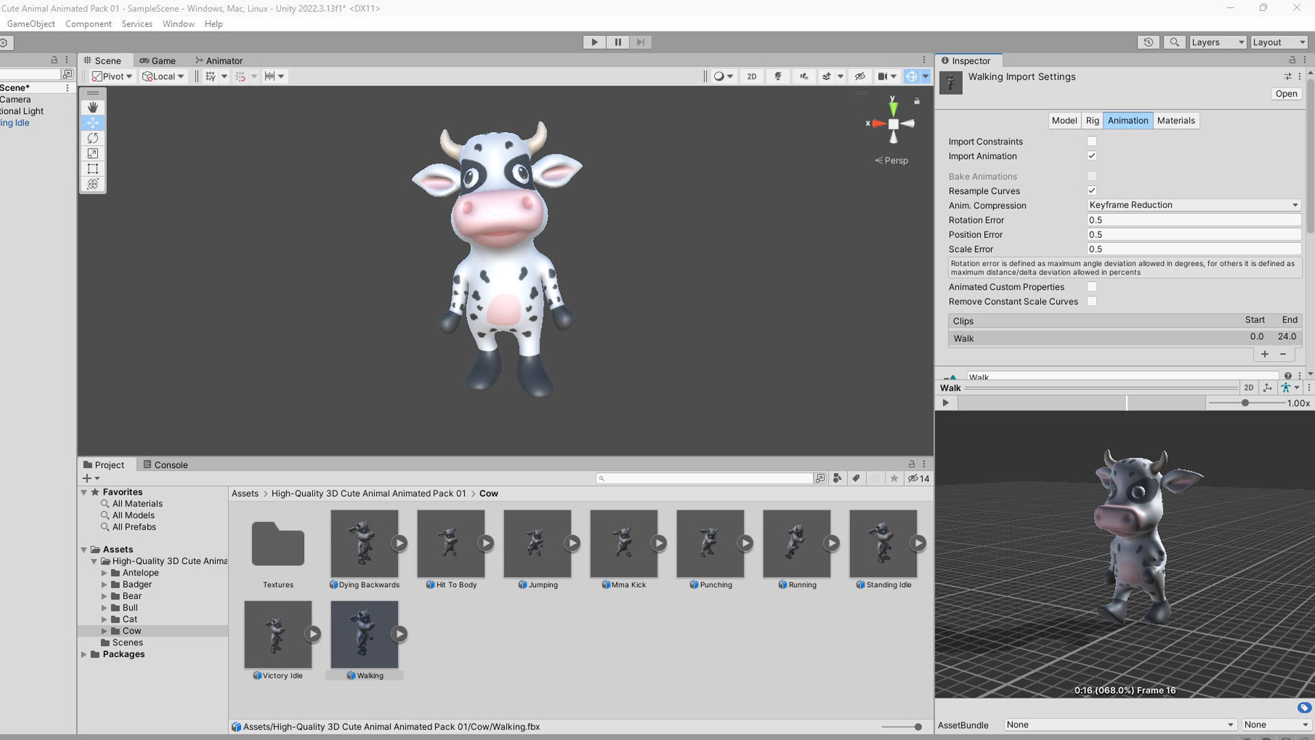 High-Quality 3D Cute Cow - Animated for Games Low-poly 3D model_3