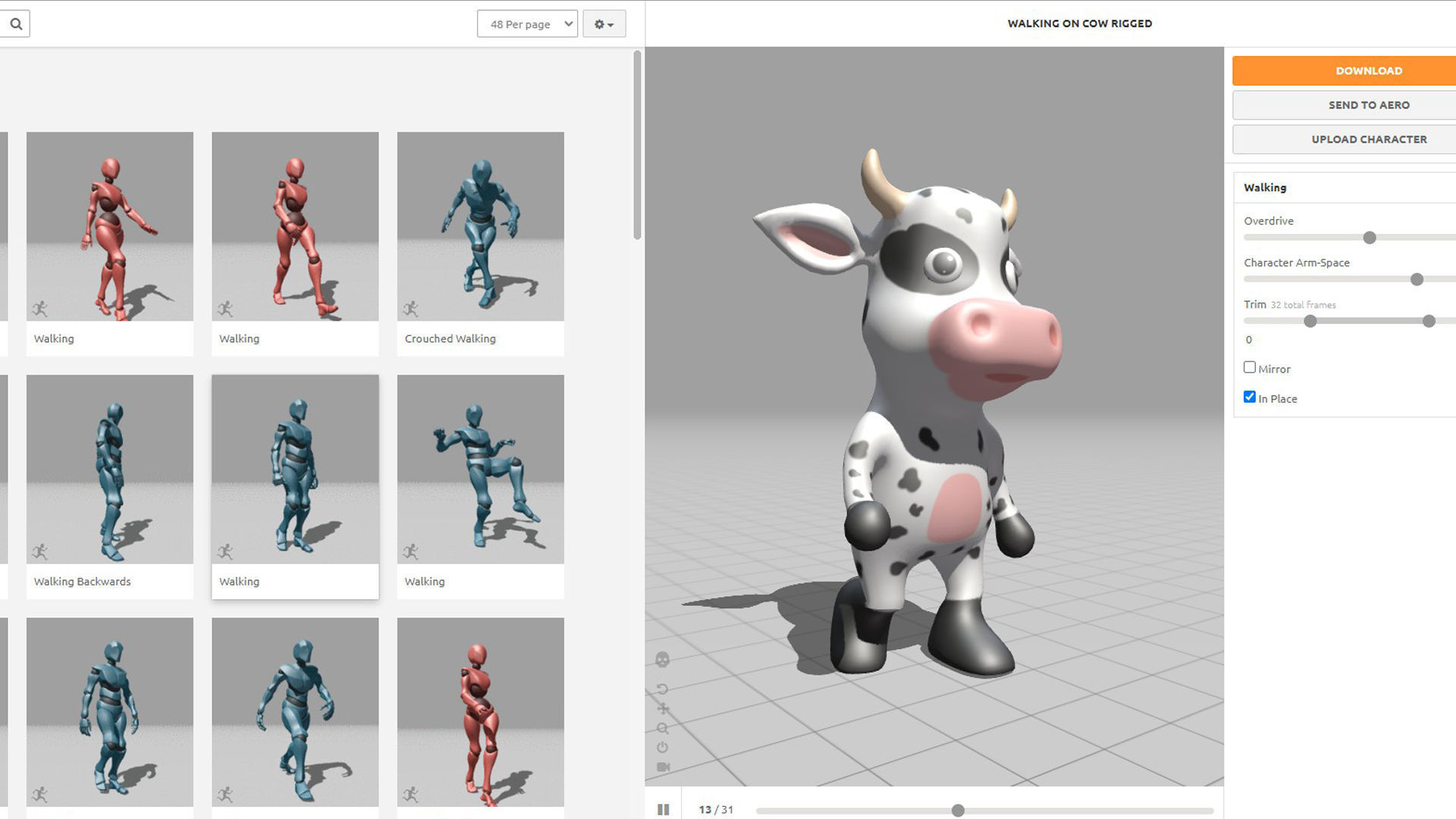High-Quality 3D Cute Cow - Animated for Games Low-poly 3D model_2