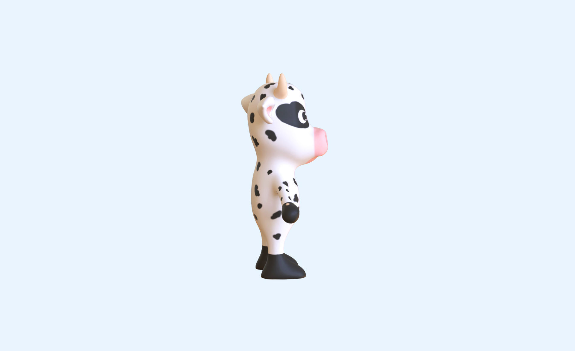 High-Quality 3D Cute Cow - Animated for Games Low-poly 3D model_10