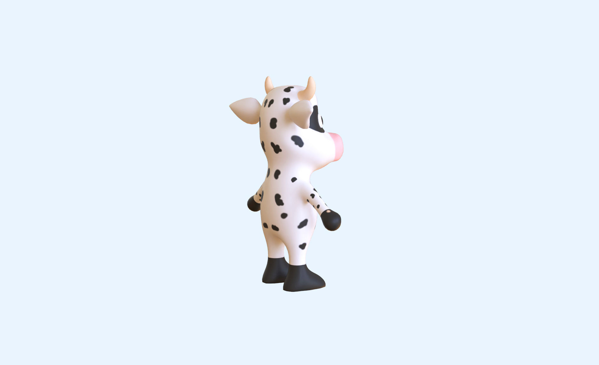 High-Quality 3D Cute Cow - Animated for Games Low-poly 3D model_9