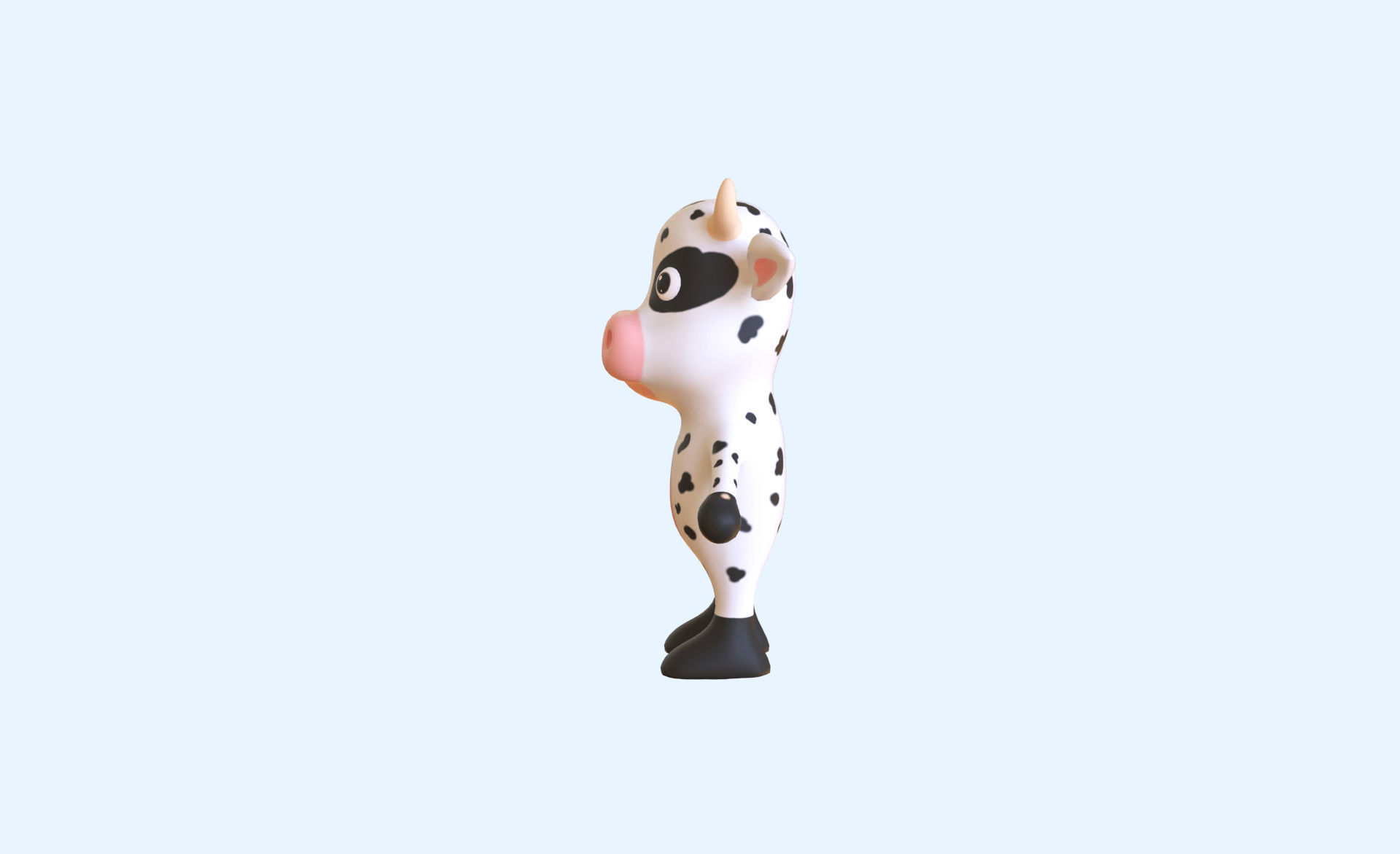 High-Quality 3D Cute Cow - Animated for Games Low-poly 3D model_7