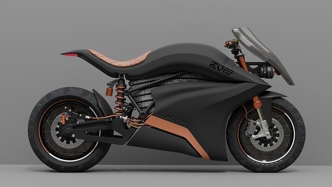 EV bike Black edition 3D model