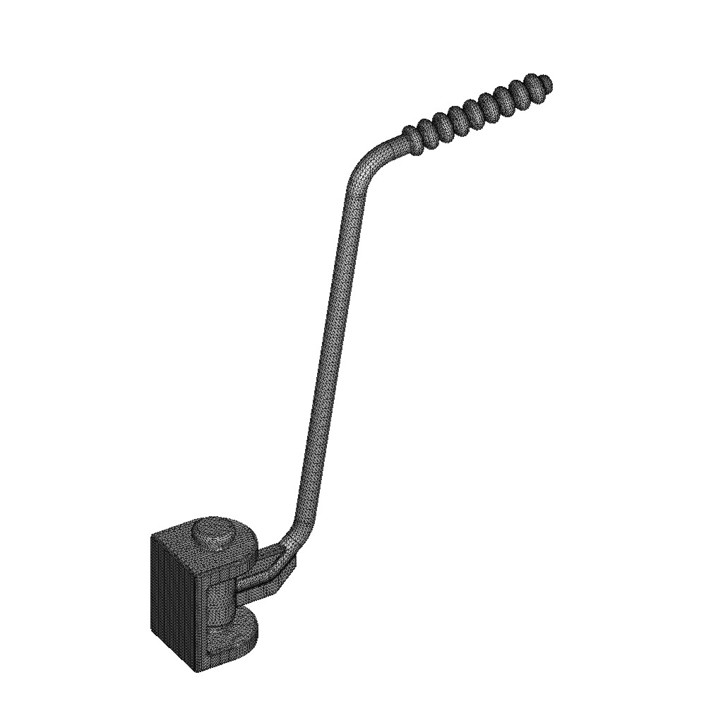 Motorcycle Kickstarter Lever 3D print model