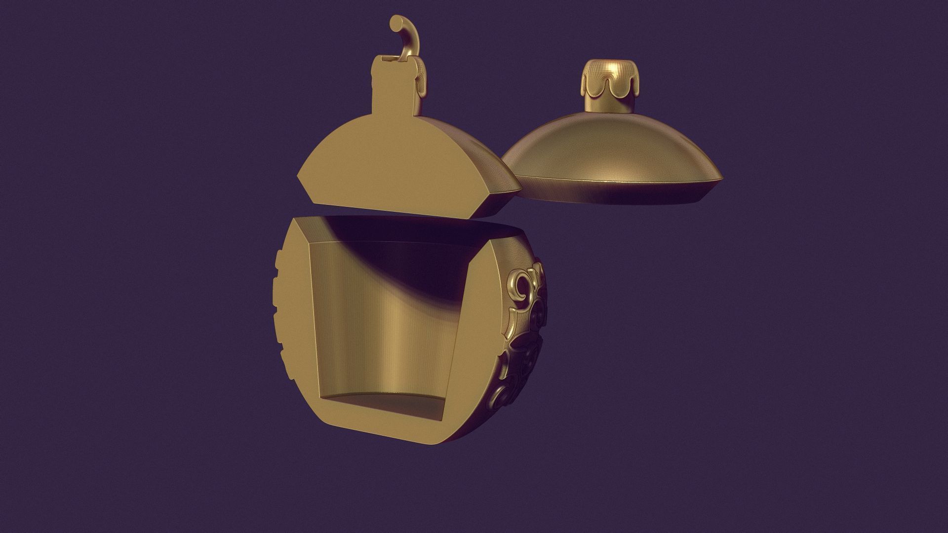 Christmas tree ball casting model 3D print model_6