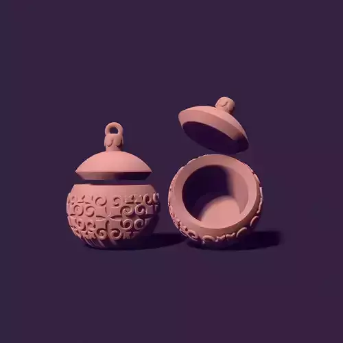 Christmas tree ball casting model 3D print model