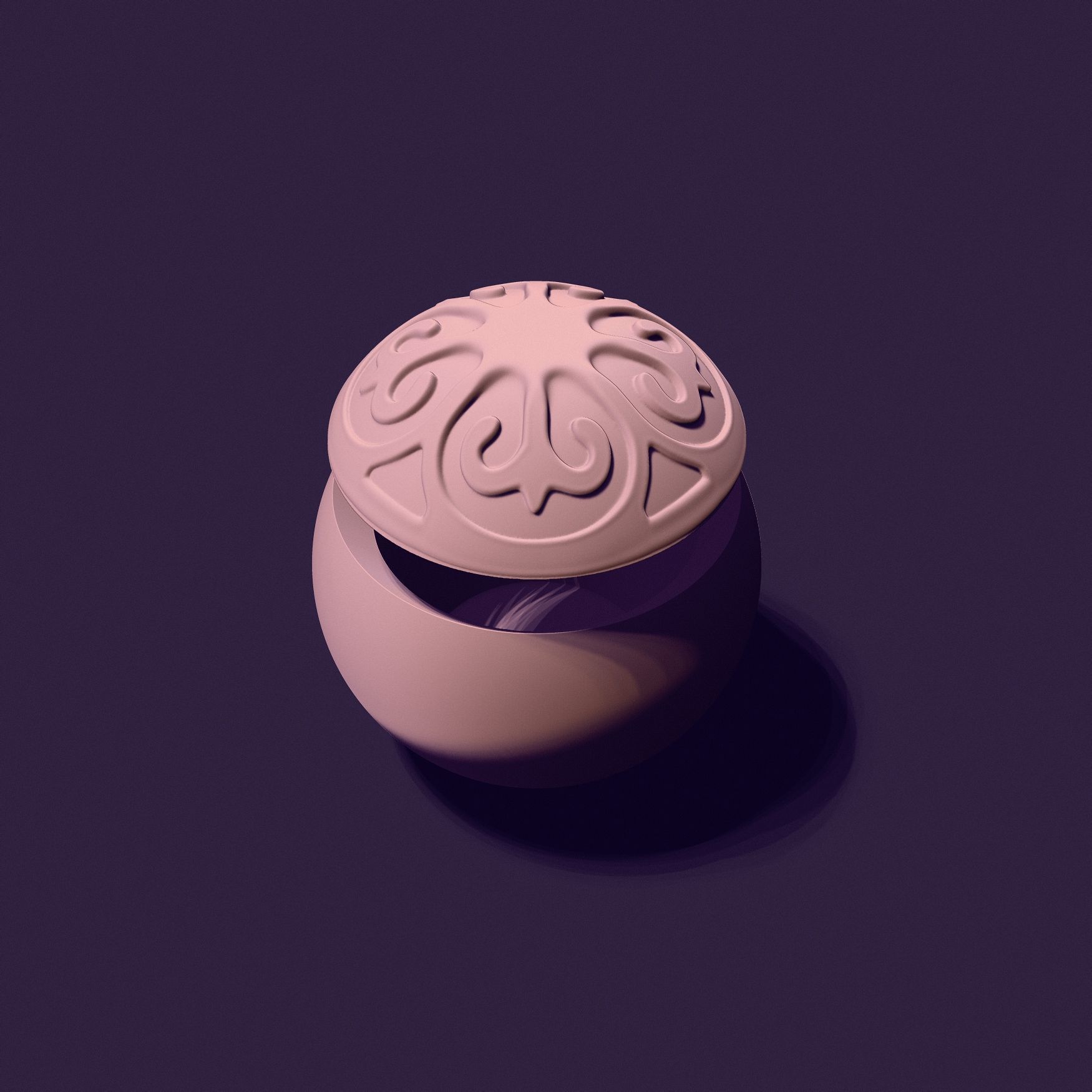 Christmas tree ball casting model 3D print model_6