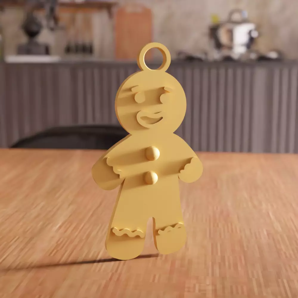 Gingerbread Man Ornament - 202 3D print model_0