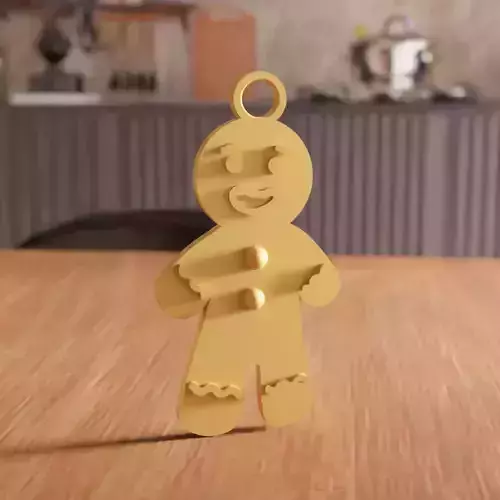 Gingerbread Man Ornament - 202 3D print model