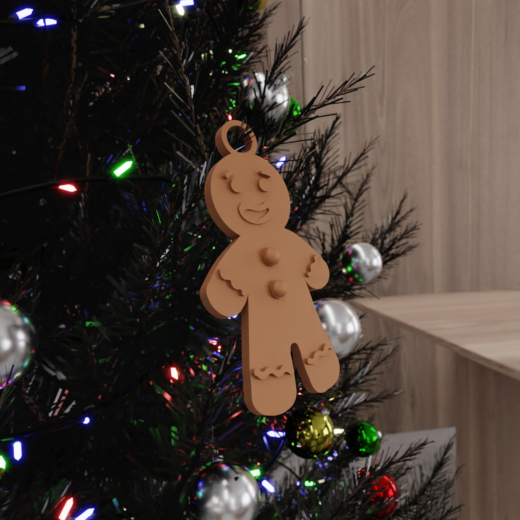 Gingerbread Man Ornament - 202 3D print model_8