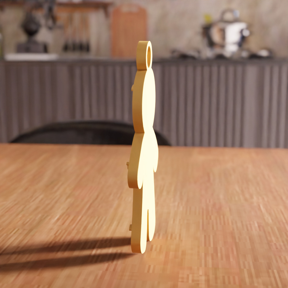 Gingerbread Man Ornament - 202 3D print model_4