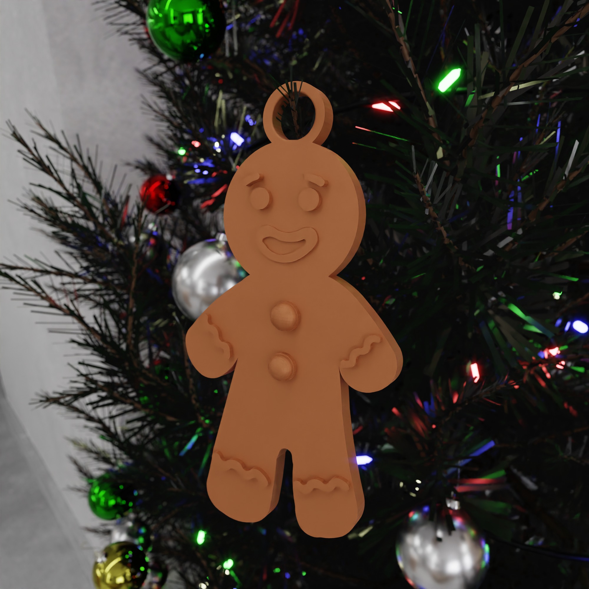 Gingerbread Man Ornament - 202 3D print model_9