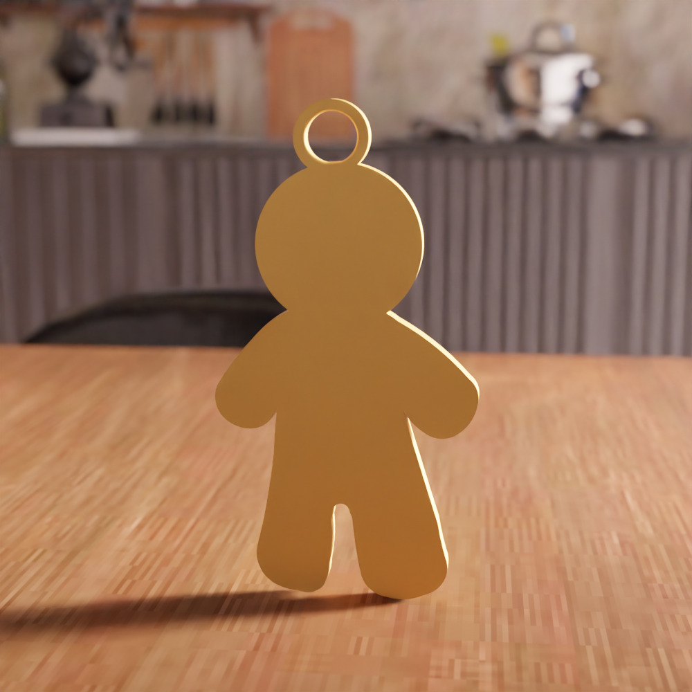 Gingerbread Man Ornament - 202 3D print model_3