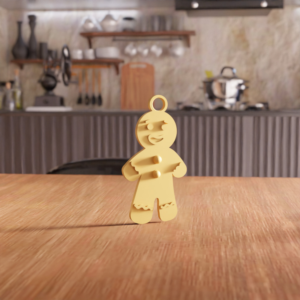 Gingerbread Man Ornament - 202 3D print model_5