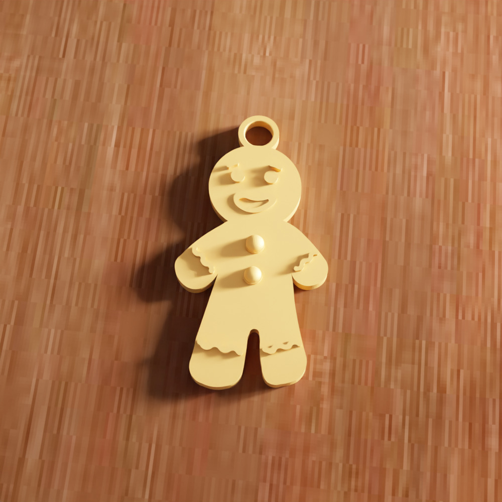 Gingerbread Man Ornament - 202 3D print model_6