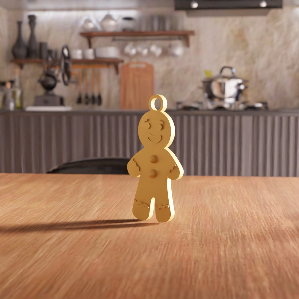 Gingerbread Man Ornament - 202 3D print model_2