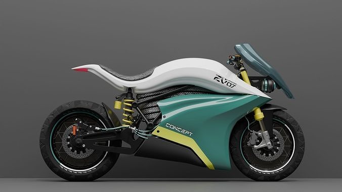 EV bike Green edition 3D model