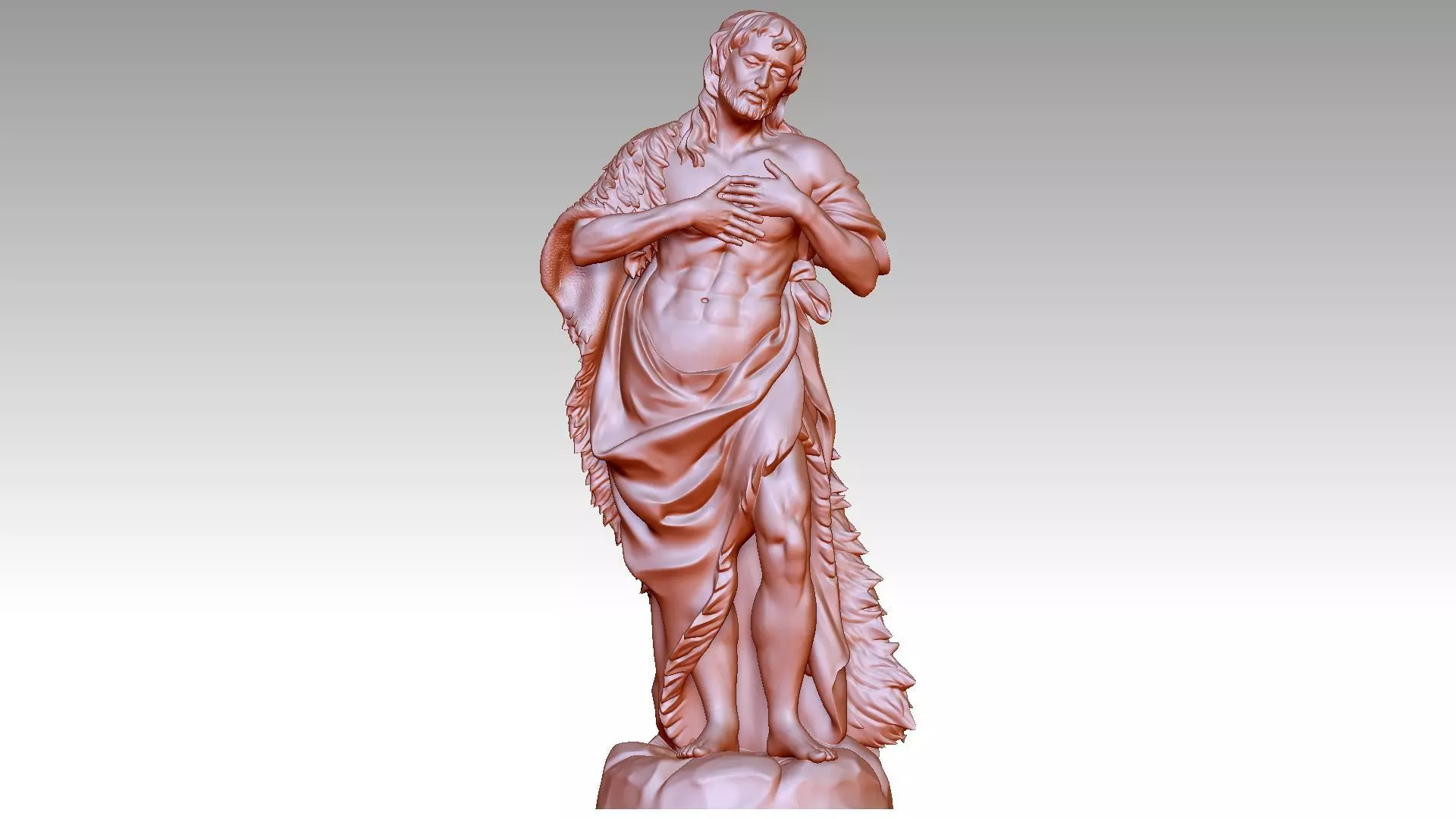 Saint John the Baptist 3D print model_0