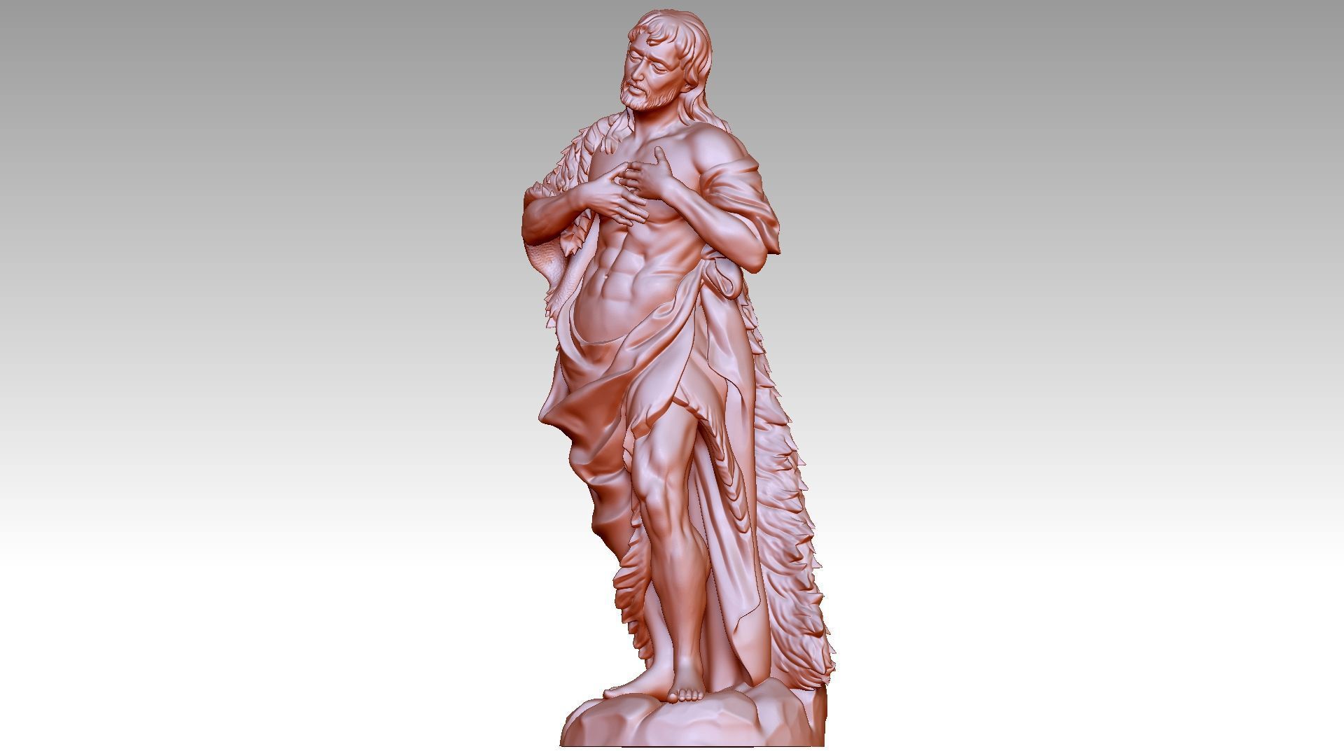 Saint John the Baptist 3D print model_1