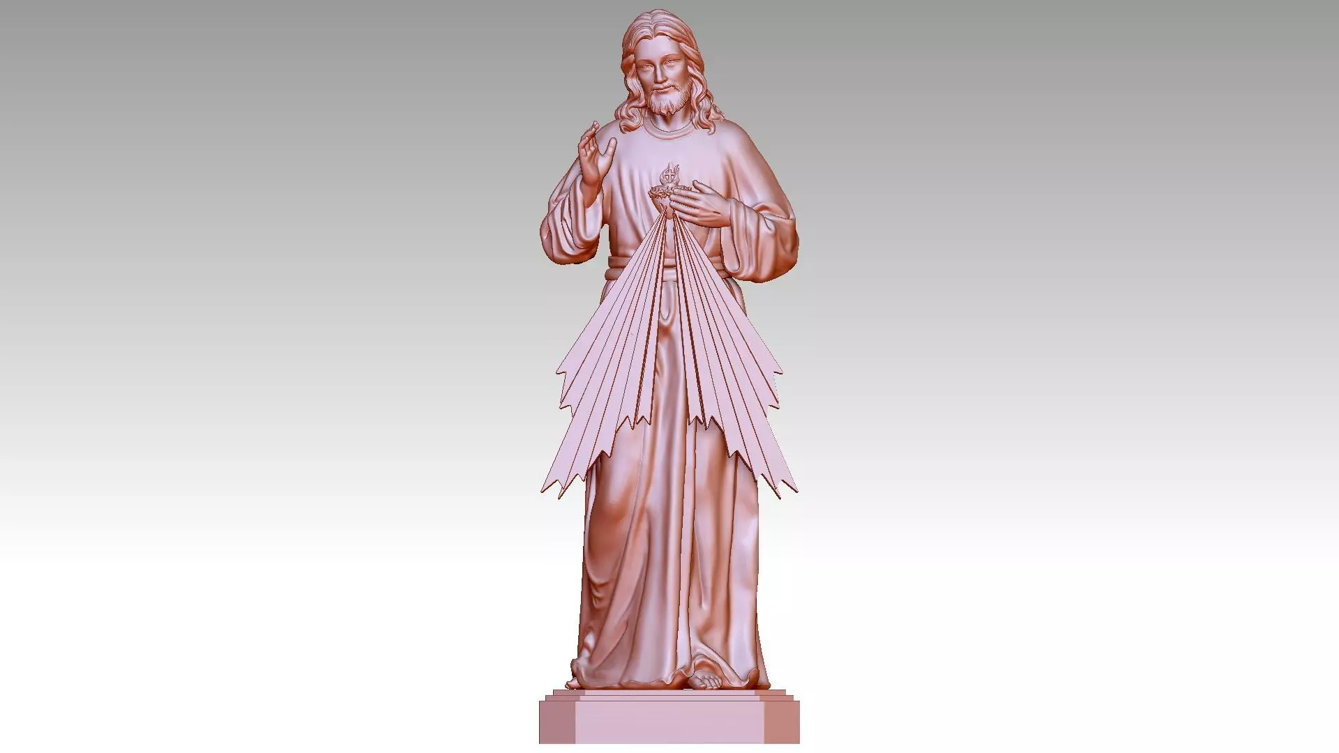 Devine Mercy - Jesus Christ 3D print model