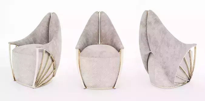 Anatolya Chair Low-poly 3D model