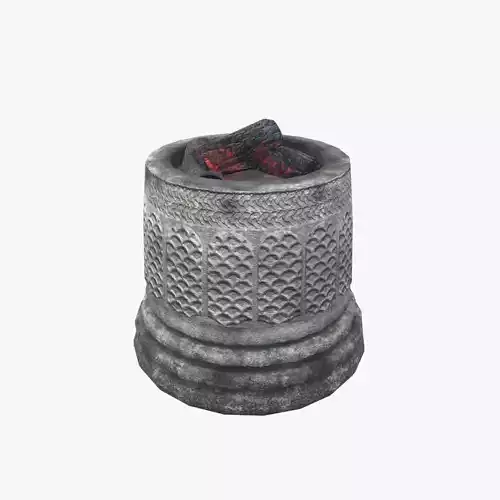 Medieval Torch V24 Low-poly 3D model