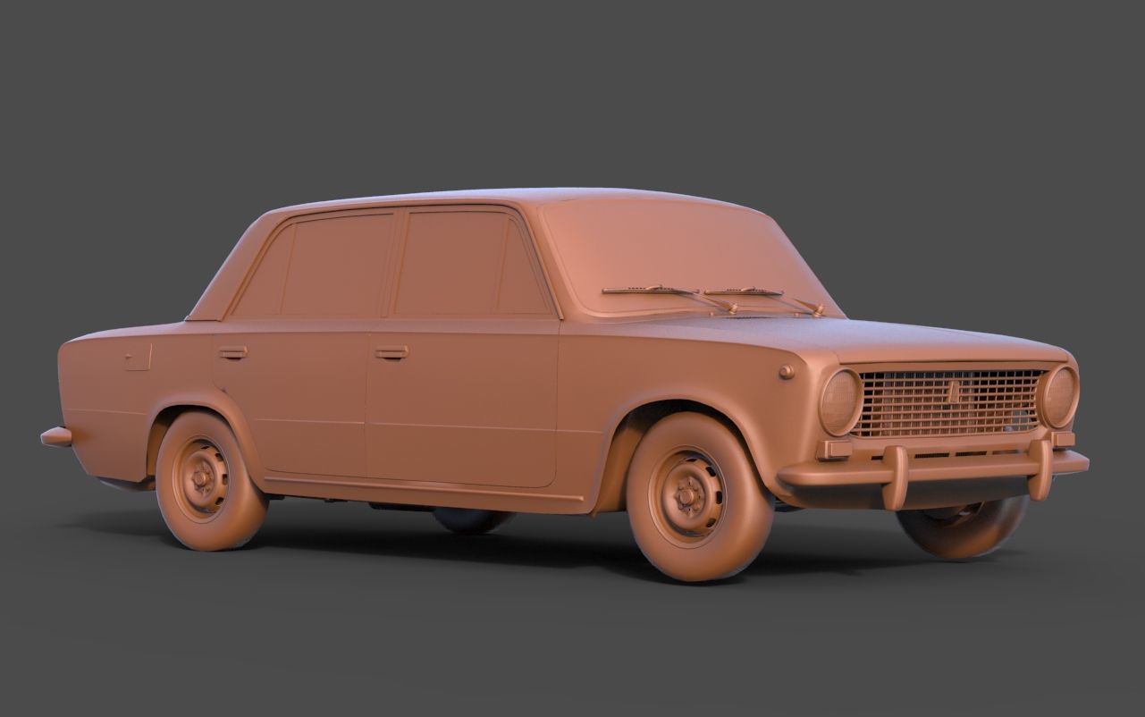 Vaz 2101 3D print model_1