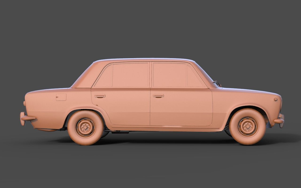 Vaz 2101 3D print model_2