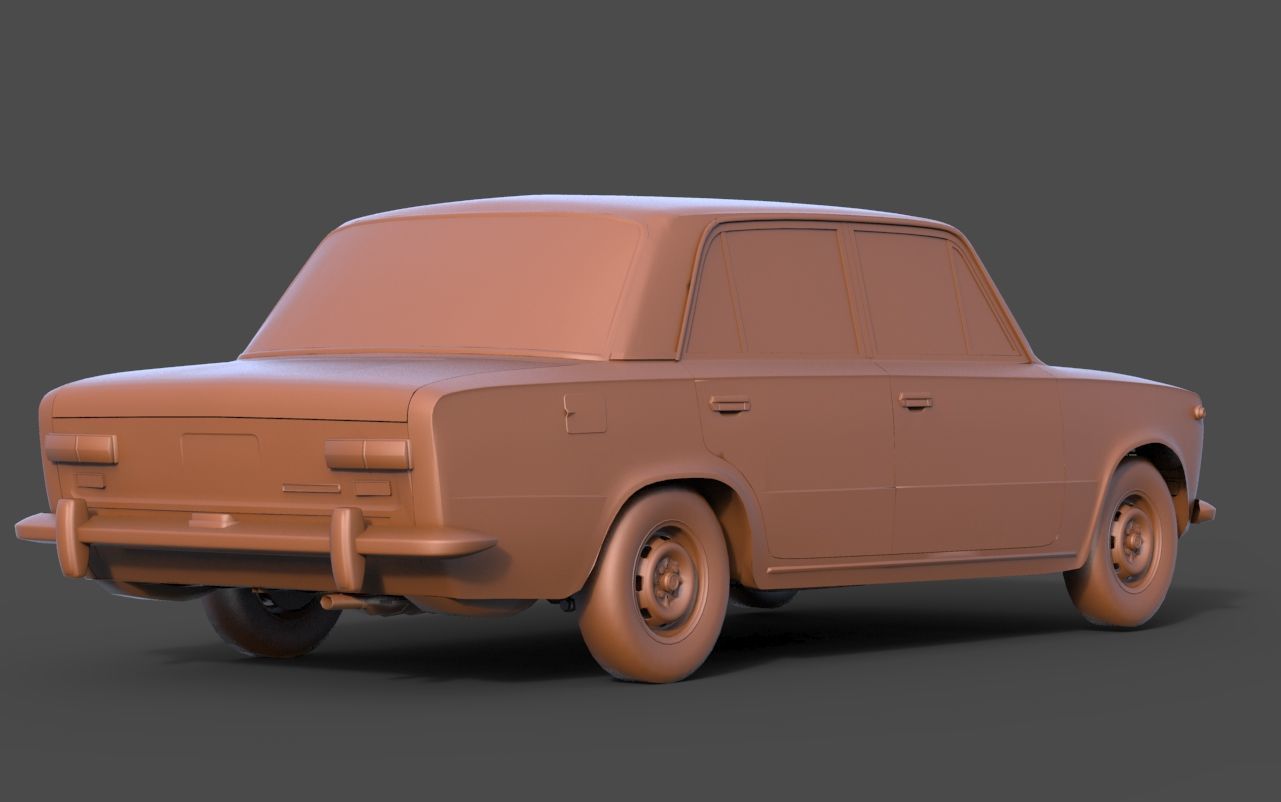 Vaz 2101 3D print model_3
