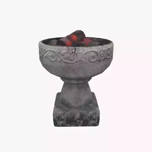 Medieval Torch V25 Low-poly 3D model