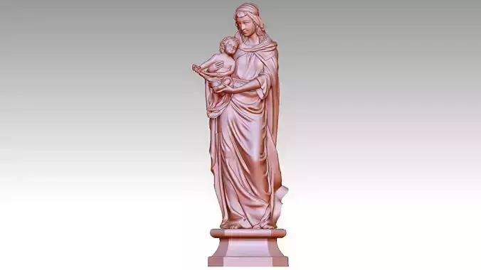 Mother Mary Carrying Baby Jesus