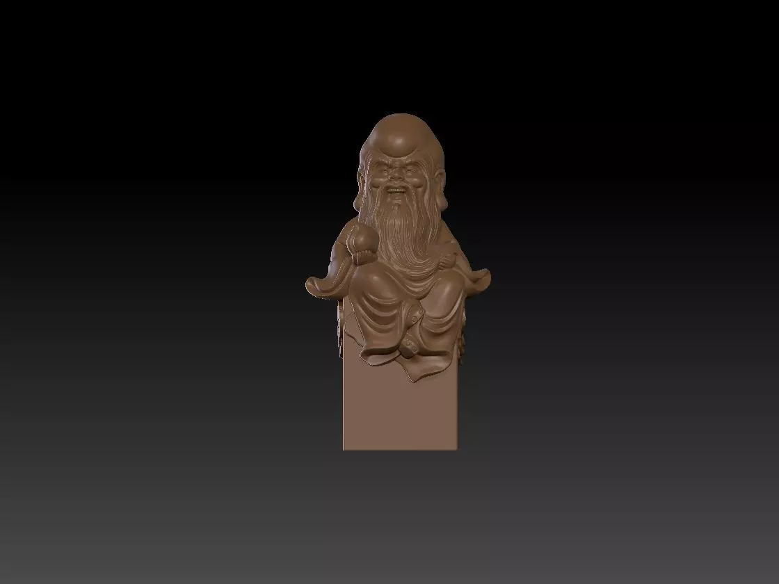 buddha Three Gods 3D print model_0