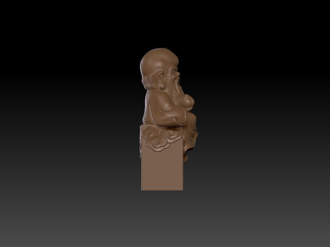 buddha Three Gods 3D print model_1