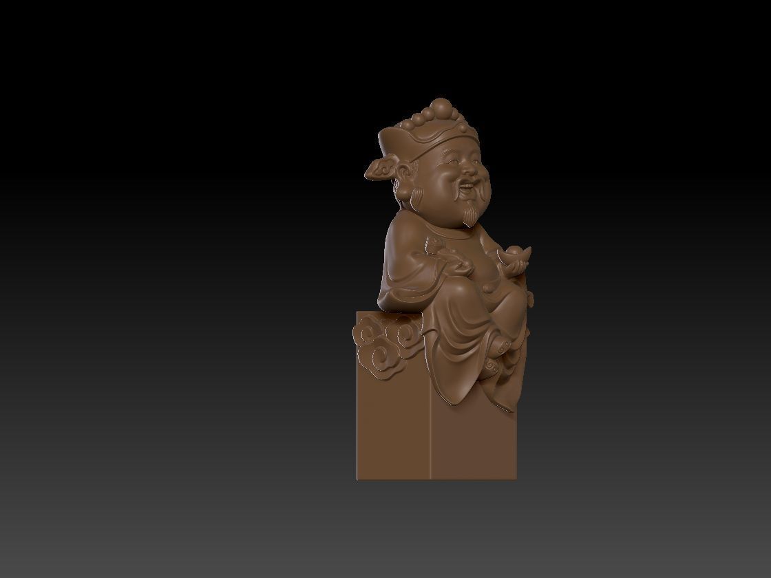 buddha Three Gods 3D print model_2