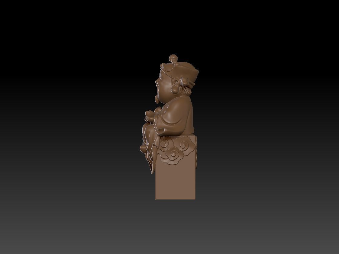 buddha Three Gods 3D print model_1