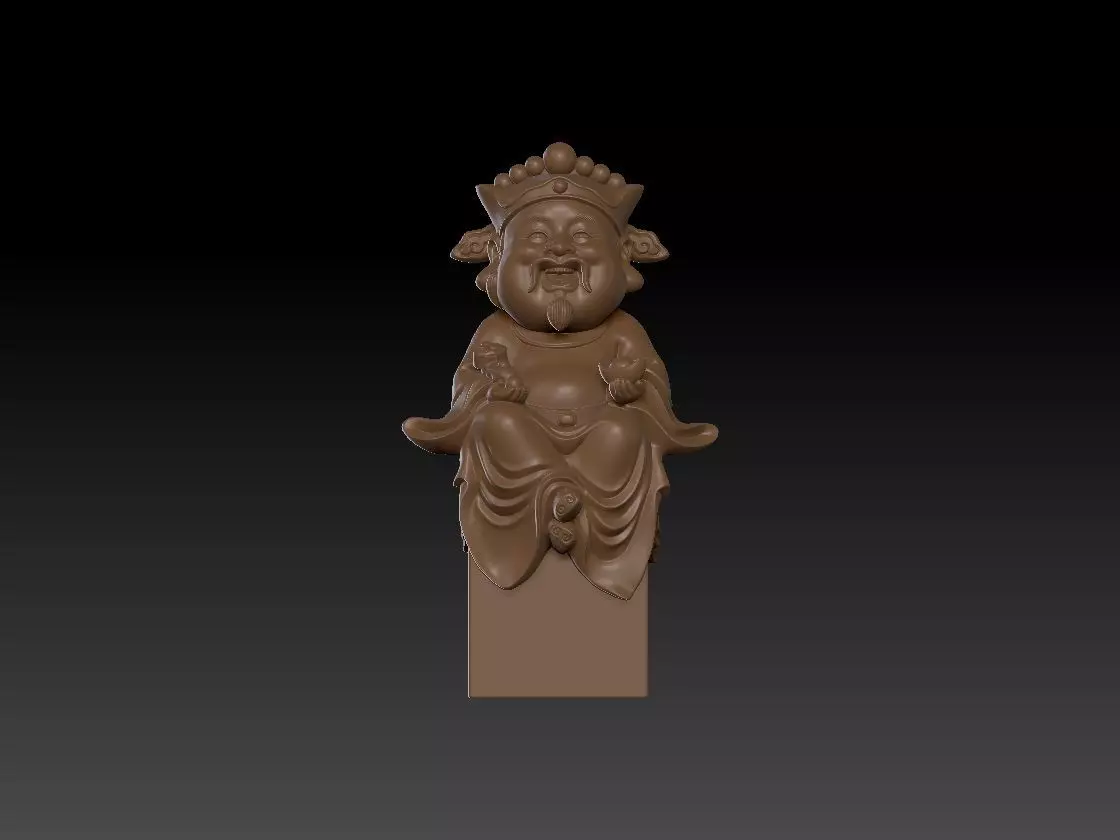buddha Three Gods 3D print model_0