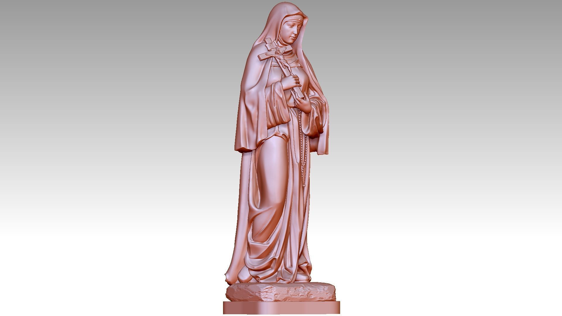 Saint Therese of the Child Jesus 3D print model_7