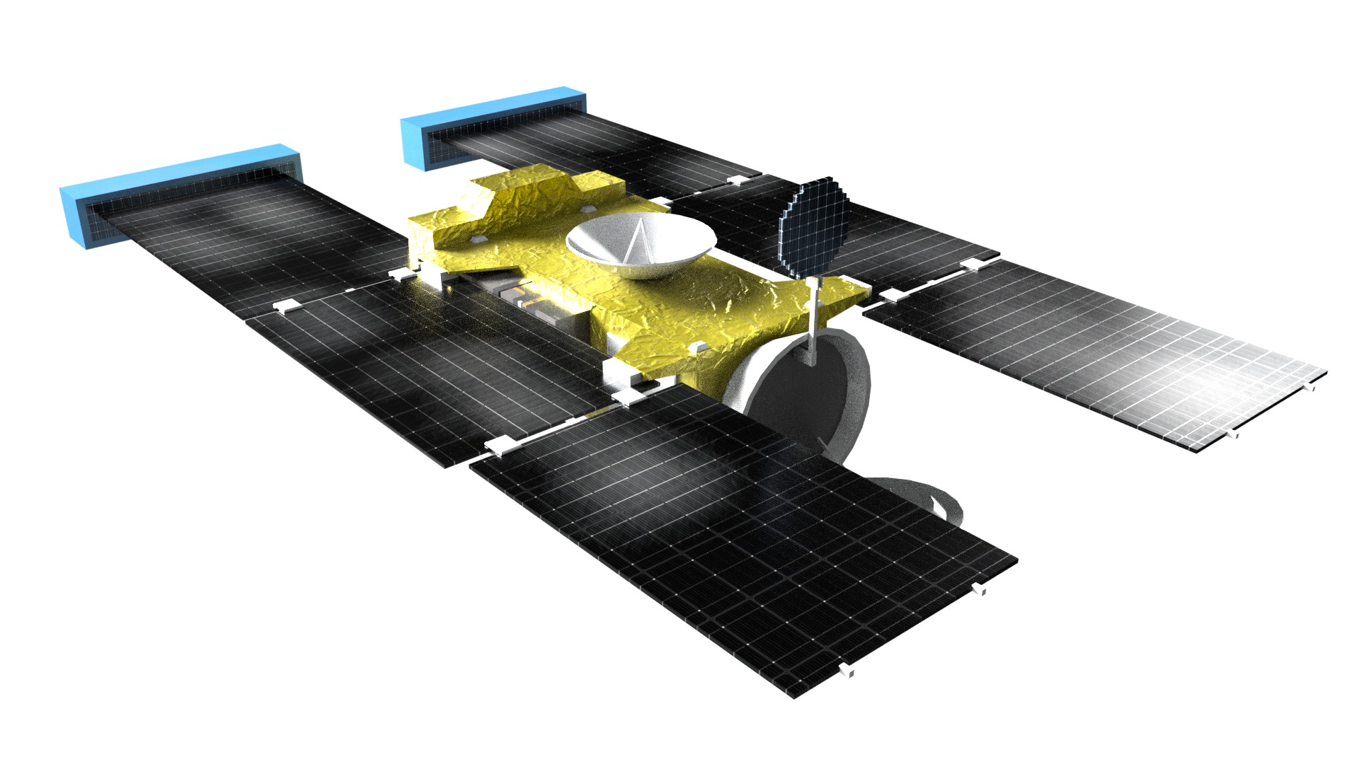 Stardust NExT spacecraft Low-poly 3D model_3