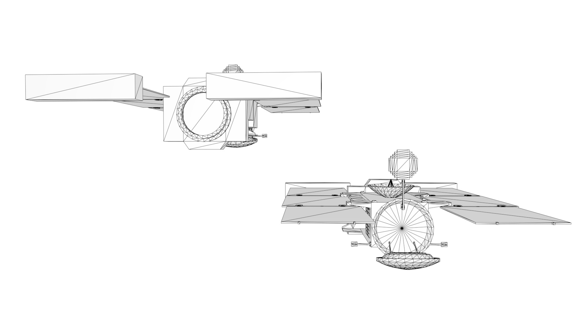 Stardust NExT spacecraft Low-poly 3D model_6