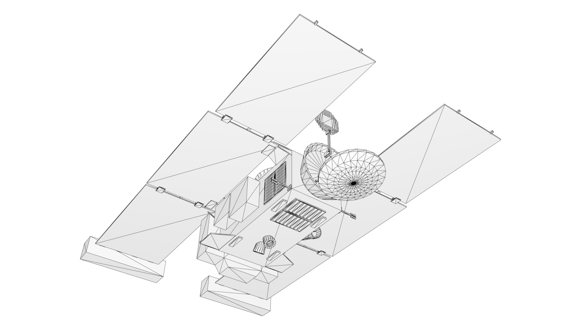 Stardust NExT spacecraft Low-poly 3D model_2