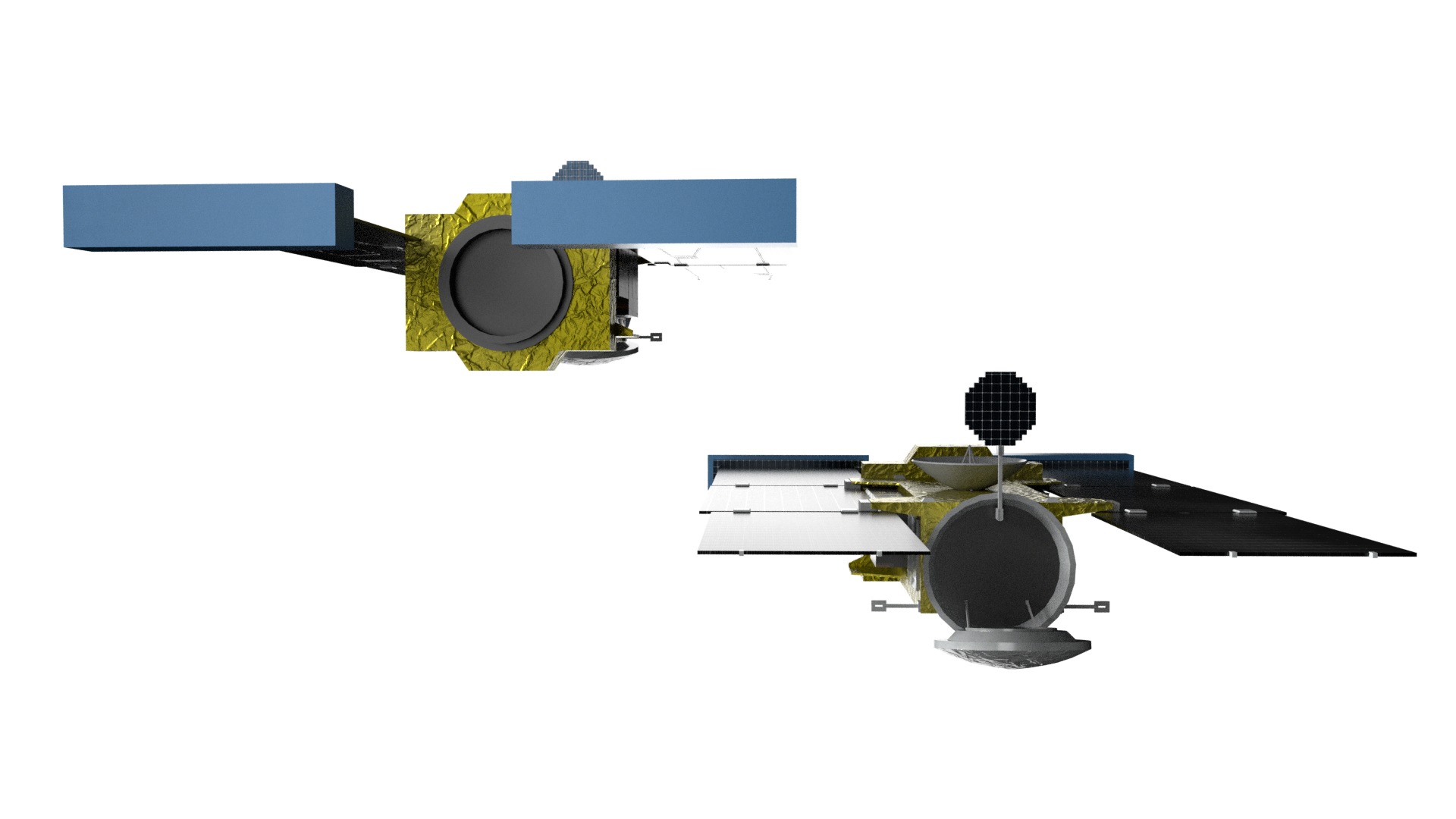 Stardust NExT spacecraft Low-poly 3D model_5