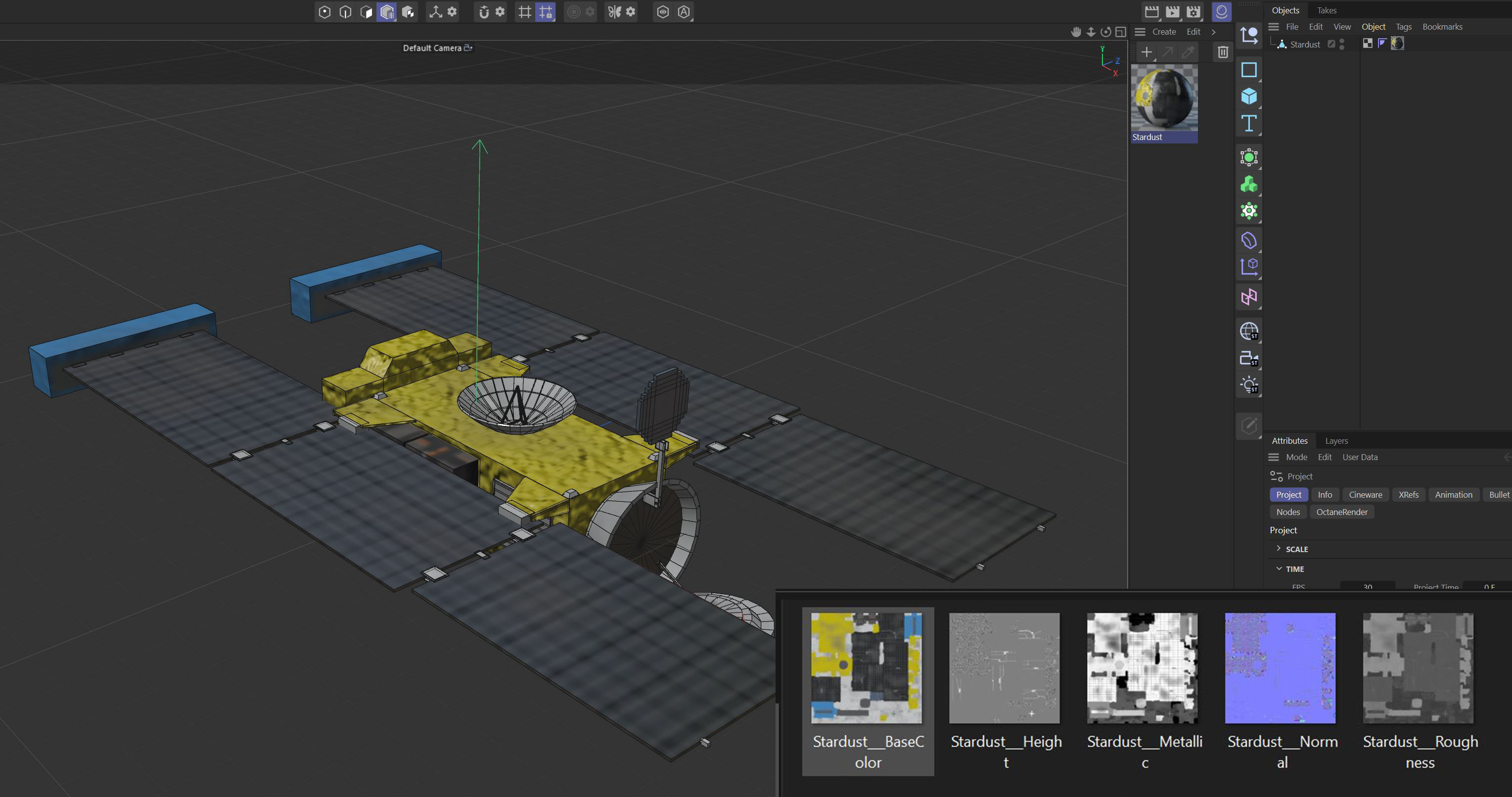 Stardust NExT spacecraft Low-poly 3D model_8