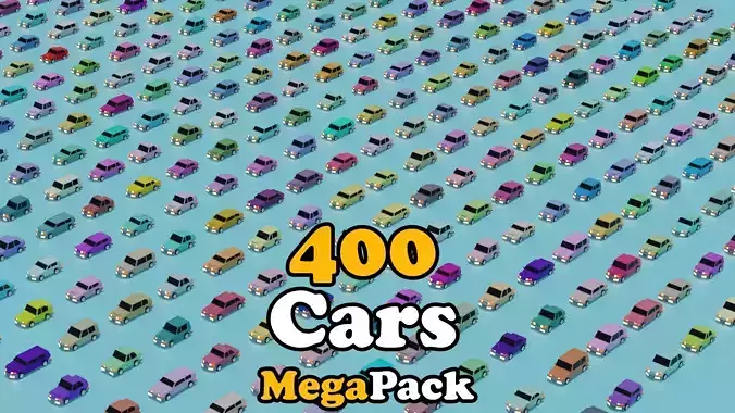 Lowpoly Cars Megapack 