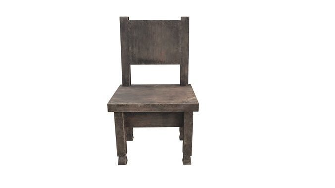 Medieval Chair V12 Low-poly 3D model