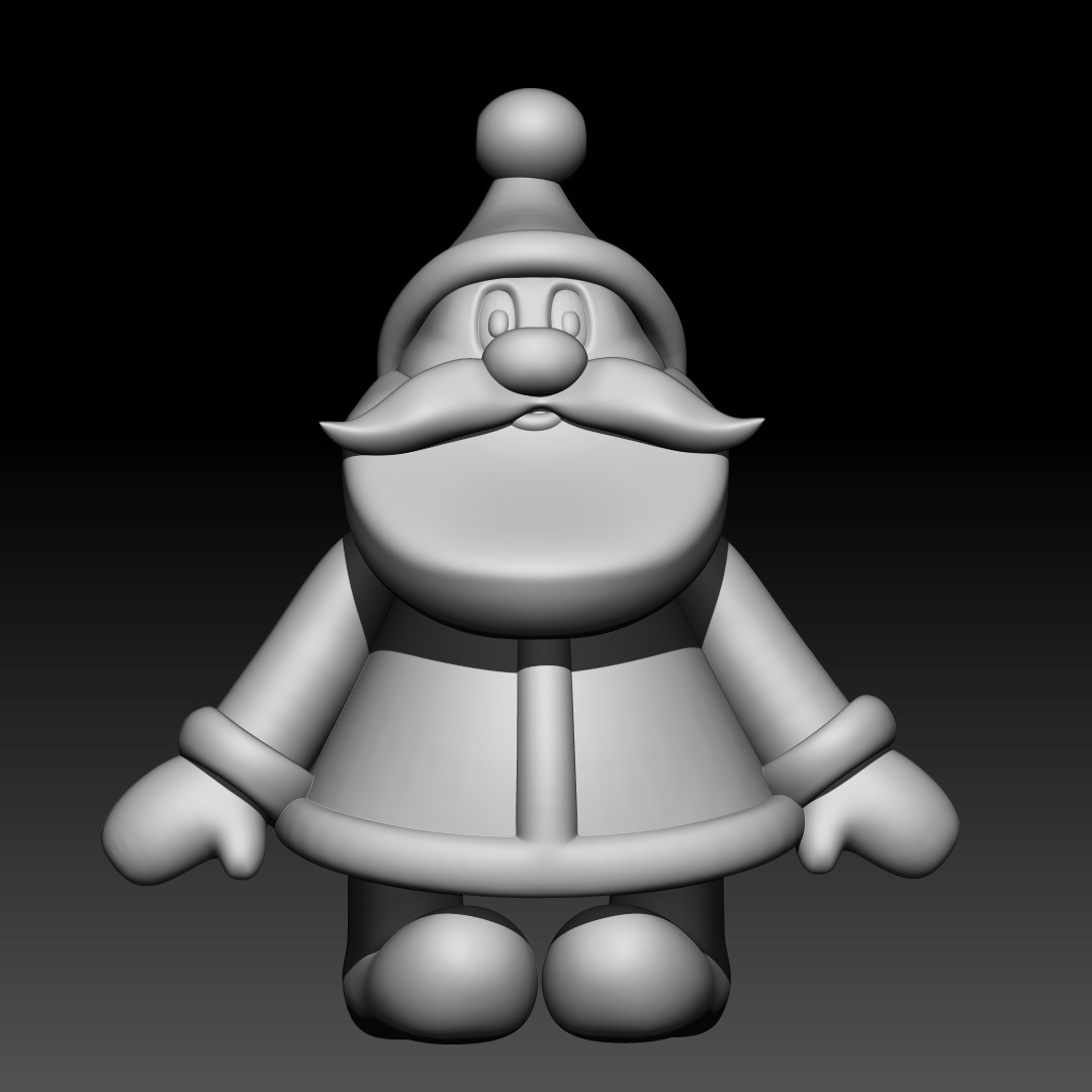 Cute Santa Claus 3D Model for Keychain and Decoration 3D print model_8