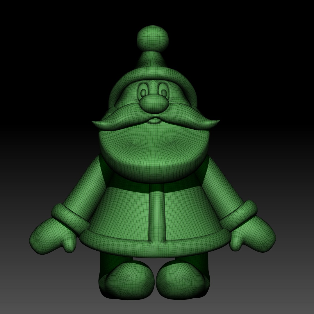 Cute Santa Claus 3D Model for Keychain and Decoration 3D print model_9