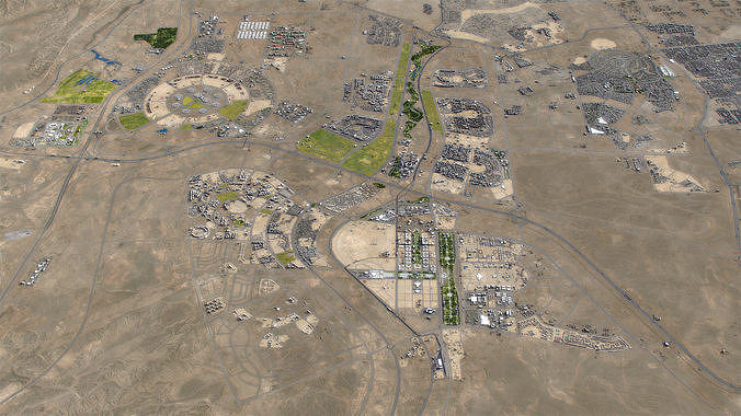 Cairo - New Administrative Capital - NAC Low-poly 3D model 5