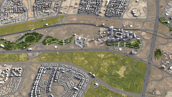 Cairo - New Administrative Capital - NAC Low-poly 3D model 7